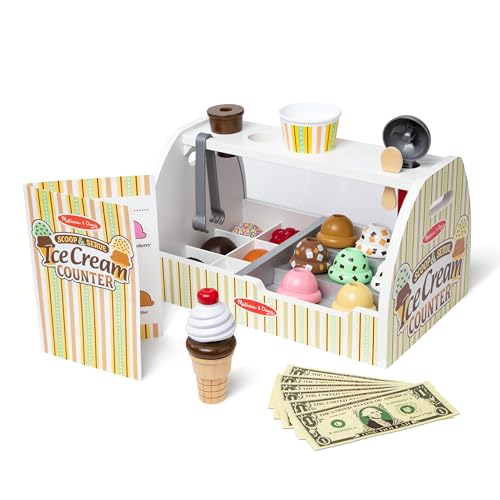 Melissa & Doug Wooden Ice Cream Counter - Educational Toys