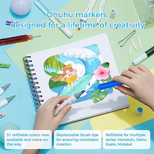 Ohuhu Dual Tipped Art Markers - 100 Colors