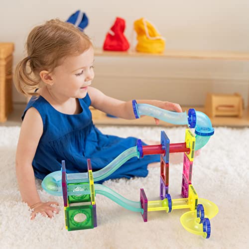 Magnetic Marble Run Toy, 45pcs, STEAM Educational
