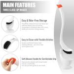 Cute Swan Toilet Brush and Holder Set