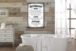 Funny Bathroom Rules Metal Sign for Wall Decor