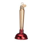 Toilet Plunger Glass Ornament for Christmas Tree