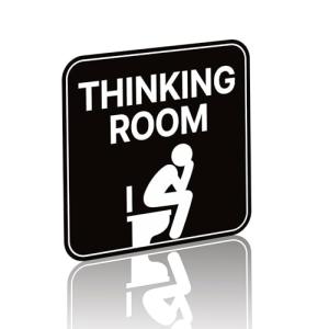 Funny Bathroom Door Sign with Humorous Quotes