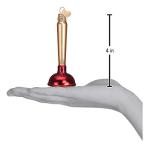 Toilet Plunger Glass Ornament for Christmas Tree