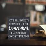 Funny Wooden Bathroom Sign for Farting Humor