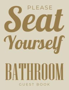 Funny Bathroom Guest Book for Home Visitors