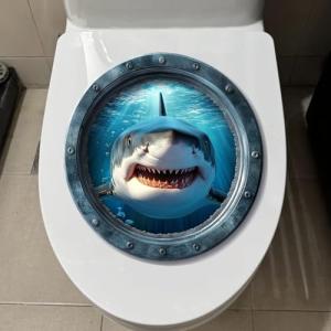 Funny Animal Toilet Seat Cover - Shark Design
