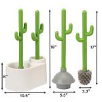 Cactus Toilet Plunger and Brush Set