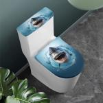3D Shark Toilet Lid Cover Set of 2