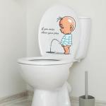Funny Toilet Sticker for Seat and Tank Decor