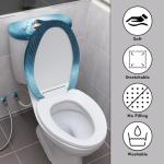 3D Shark Toilet Lid Cover Set of 2
