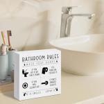 Funny Wooden Bathroom Sign - Rustic Home Decor