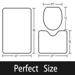 Funny Cat Bath Mat Set with Ocean Wave Design