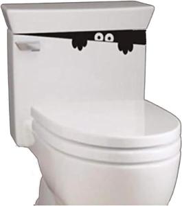 Funny 3D Toilet Monster Removable Wall Decal