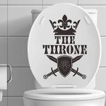 Funny Toilet Lid Stickers for Bathroom Decor
