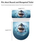 3D Shark Toilet Lid Cover Set of 2