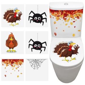Funny Halloween Toilet Seat Cover Stickers Set