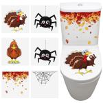 Funny Halloween Toilet Seat Cover Stickers Set