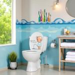 Funny Toilet Sticker for Seat and Tank Decor