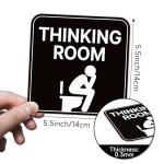 Funny Bathroom Door Sign with Humorous Quotes