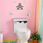 Funny 3D Toilet Monster Removable Wall Decal