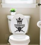 Funny Toilet Lid Stickers for Bathroom Decor