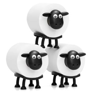 Funny Sheep Toilet Roll Holder Set of 3