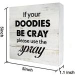 Rustic Funny Bathroom Wood Sign for Decor