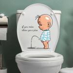 Funny Toilet Sticker for Seat and Tank Decor