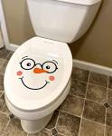 Funny Snowman Toilet Seat Christmas Decoration Set