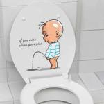 Funny Toilet Sticker for Seat and Tank Decor
