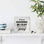 Rustic Funny Bathroom Wood Sign for Decor
