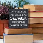 Funny Wooden Bathroom Sign for Farting Humor