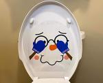 Funny Snowman Toilet Seat Christmas Decoration Set