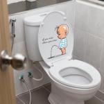 Funny Toilet Sticker for Seat and Tank Decor