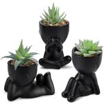 3pcs Artificial Succulents for Bathroom Decor