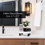 Funny Wooden Mini Books for Farmhouse Bathroom Decor