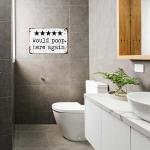 Would Poop Here Again Funny Bathroom Sign 8x12