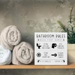 Funny Wooden Bathroom Sign - Rustic Home Decor