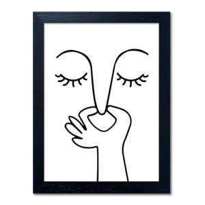 Funny Black and White Bathroom Wall Art