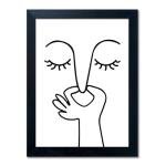 Funny Black and White Bathroom Wall Art