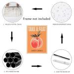 Funny Peach Bum Bathroom Wall Art Poster