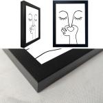 Funny Black and White Bathroom Wall Art