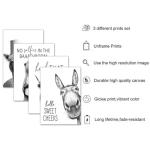 Funny Black and White Bathroom Art Prints Set