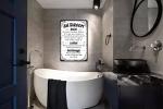 Funny Bathroom Rules Metal Sign for Wall Decor