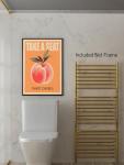 Funny Peach Bum Bathroom Wall Art Poster