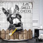 Funny Donkey Farmhouse Shower Curtain - 60x72 Inches