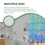 Cute Ocean Beach Shower Curtain, Waterproof 72x72 Inches