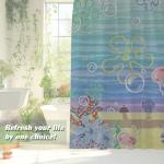 Cute Ocean Beach Shower Curtain, Waterproof 72x72 Inches