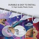 Funny Cat Shower Curtain with Dinosaur Design